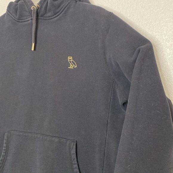DRAKE OVO October’s Very Own Black Super Thick Pullover Hoodie with Owl Logo M - Picture 2 of 6